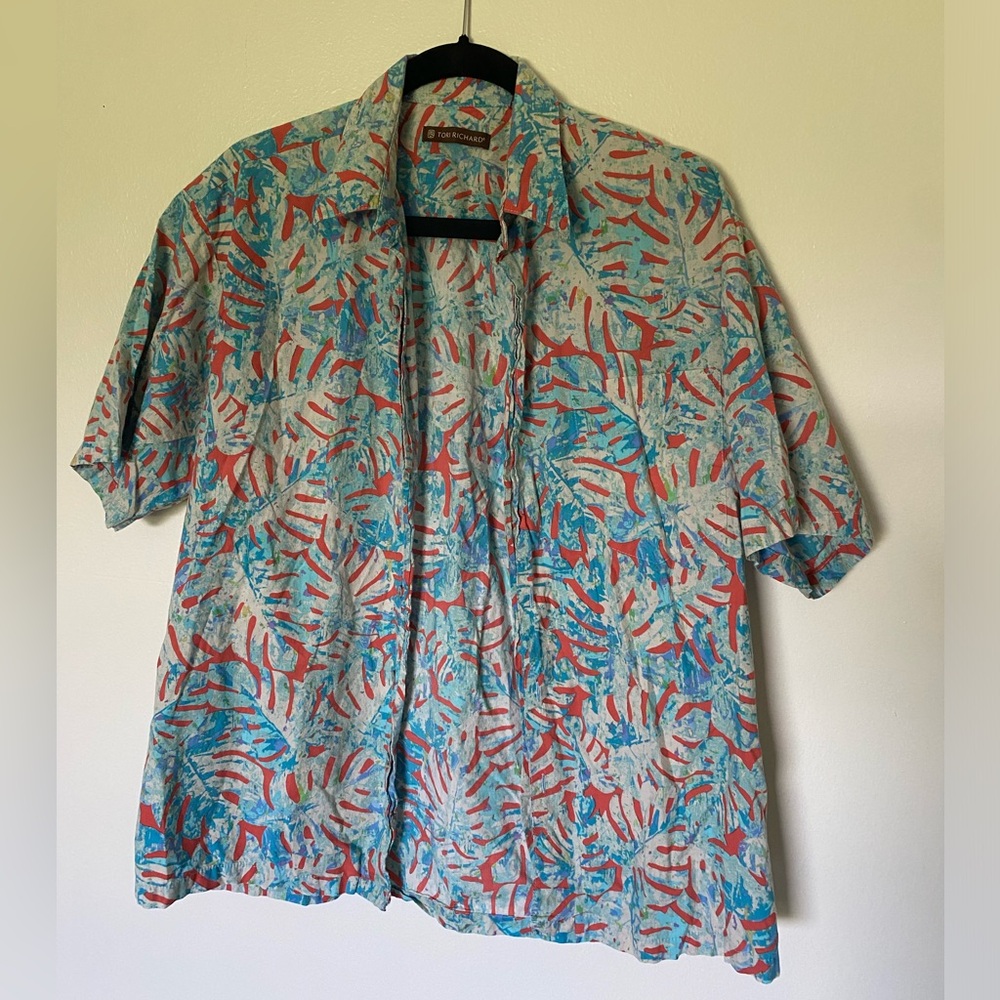 Tropical Leaf Print Shirt